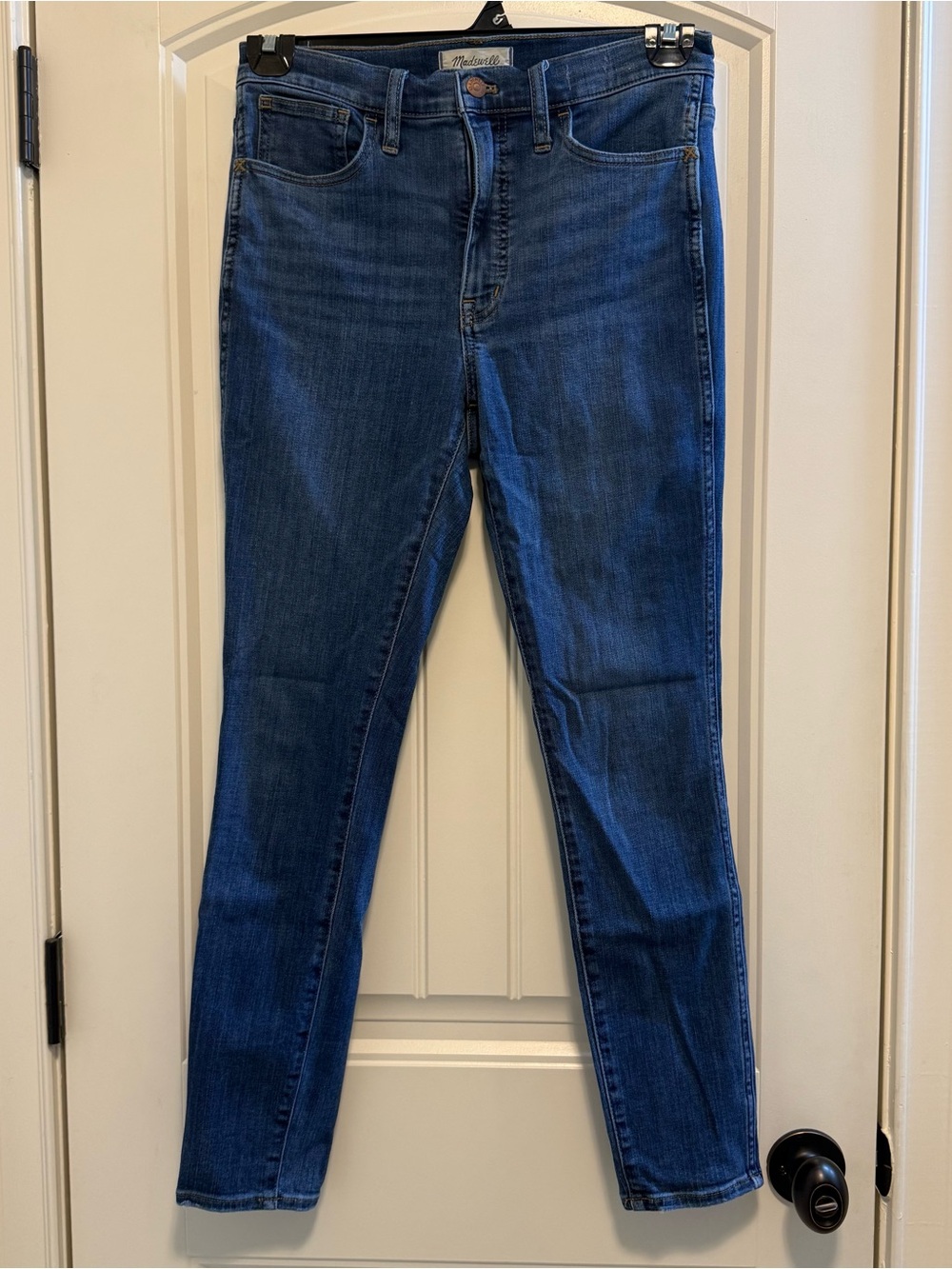 Madewell Women's 10" High-Rise Skinny Jeans Dark Wash Blue Size 27 Stretch